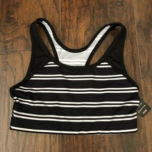 Victoria’s Secret Sports Bra Womens Size XS Black White Stripes